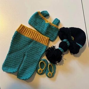 Handmade Crochet Jasmine Newborn Set/Photo Op